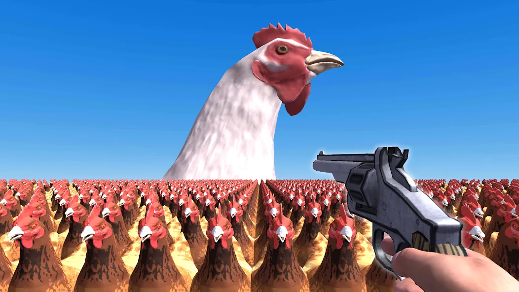 Скачать взлом Cluck Shot: Chicken War FPS (Клак Шот)  [МОД Много денег] — последняя версия apk на Андроид screen 1