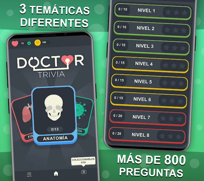 Взломанная Doctor Trivia — Quiz Medicina (Доктор Тривия)  [МОД Много монет] — последняя версия apk на Андроид screen 2