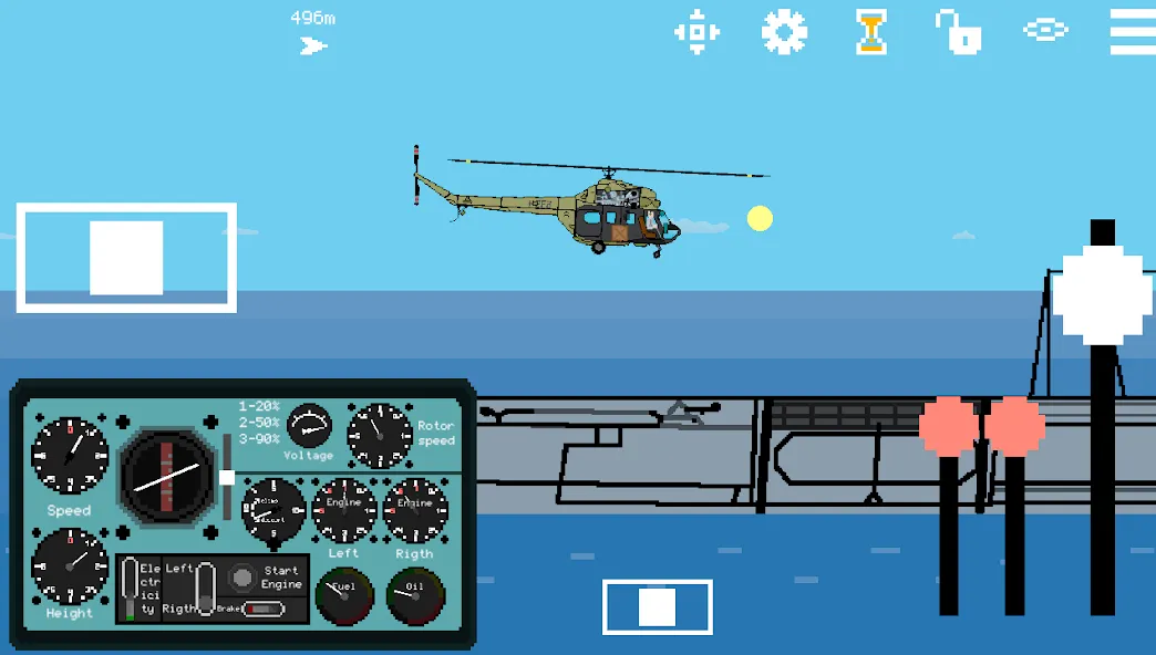 Скачать взлом Pixel Helicopter Simulator (Пиксельный симулятор вертолета)  [МОД Много денег] — полная версия apk на Андроид screen 1