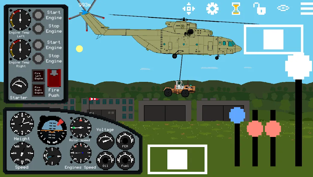 Скачать взлом Pixel Helicopter Simulator (Пиксельный симулятор вертолета)  [МОД Много денег] — полная версия apk на Андроид screen 4