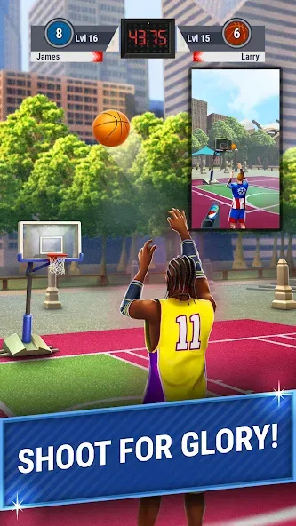 Скачать взломанную 3pt Contest: Basketball Games  [МОД Много монет] — последняя версия apk на Андроид screen 2