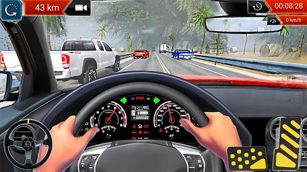 Скачать взломанную Car Highway Racing for Speed (Трафик Рейсер Трафик игры)  [МОД Menu] — стабильная версия apk на Андроид screen 3