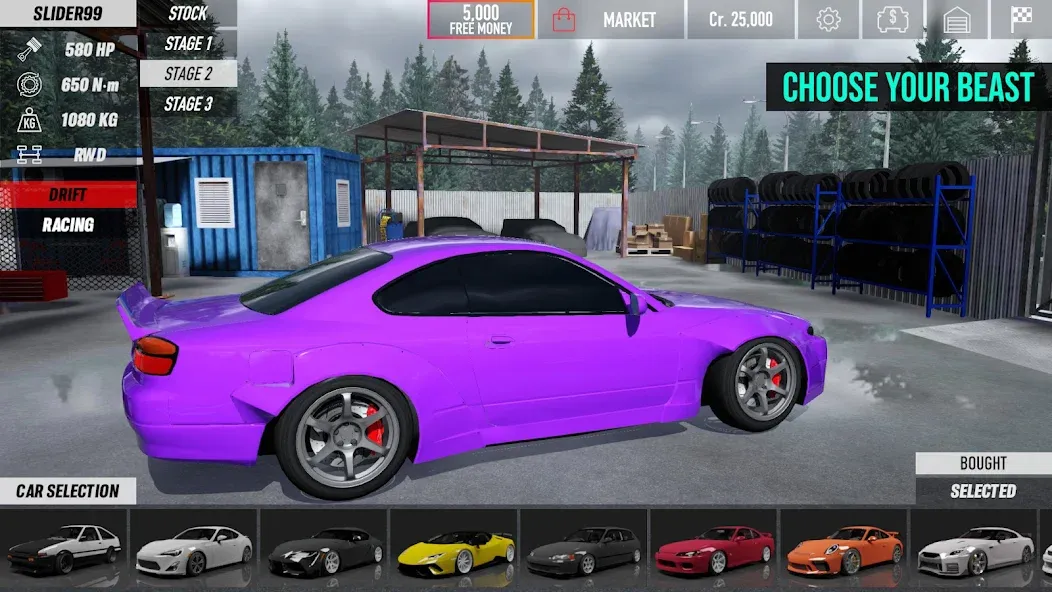 Взломанная The Touge (Зе Тоуге)  [МОД Mega Pack] — полная версия apk на Андроид screen 1