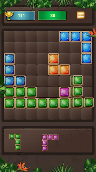 Взломанная Block Puzzle (Блокголоволомка)  [МОД Меню] — полная версия apk на Андроид screen 1