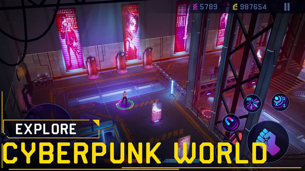 Взломанная Rush Angel — Cyberpunk RPG (Раш Энджел)  [МОД Menu] — полная версия apk на Андроид screen 3