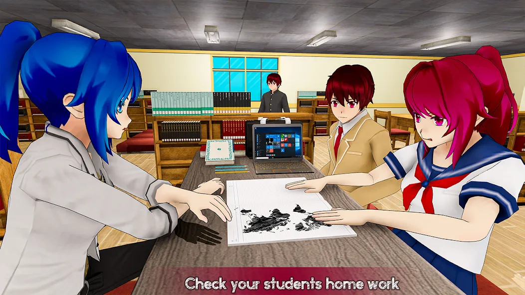 Скачать взлом Anime Girl School Teacher 3D  [МОД Menu] — последняя версия apk на Андроид screen 5