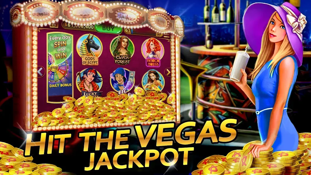 Скачать взлом Vegas Casino — Slot Machines (Вегас Казино)  [МОД Много монет] — стабильная версия apk на Андроид screen 1