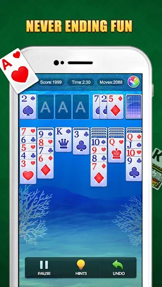 Взлом Solitaire Puzzle : Card Jigsaw (Солитер головоломка)  [МОД Mega Pack] — последняя версия apk на Андроид screen 2