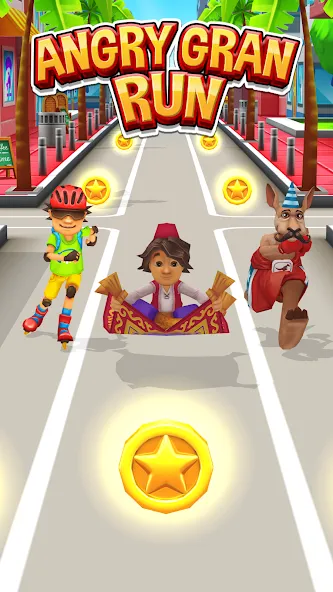 Взлом Angry Gran Run — Running Game (Энгри Гран Ран)  [МОД Unlocked] — полная версия apk на Андроид screen 4