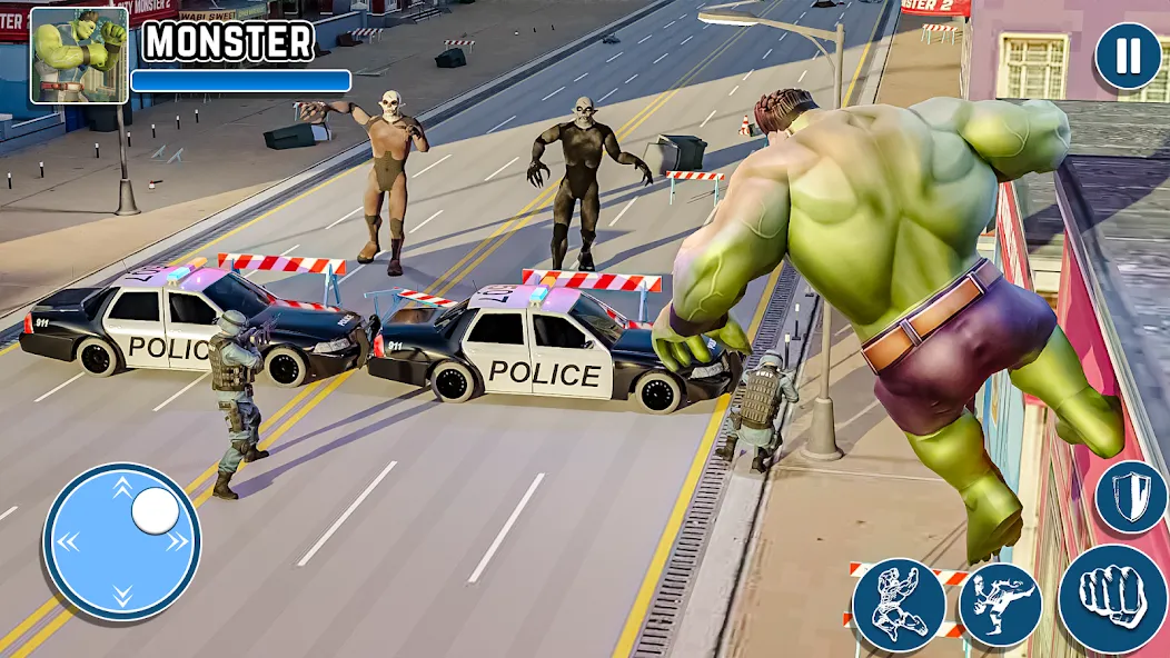 Скачать взлом Black Monster Hero City Battle  [МОД Бесконечные монеты] — полная версия apk на Андроид screen 1