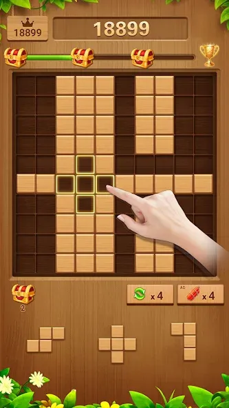 Скачать взлом Wood Block Puzzle Addictive  [МОД Меню] — полная версия apk на Андроид screen 5