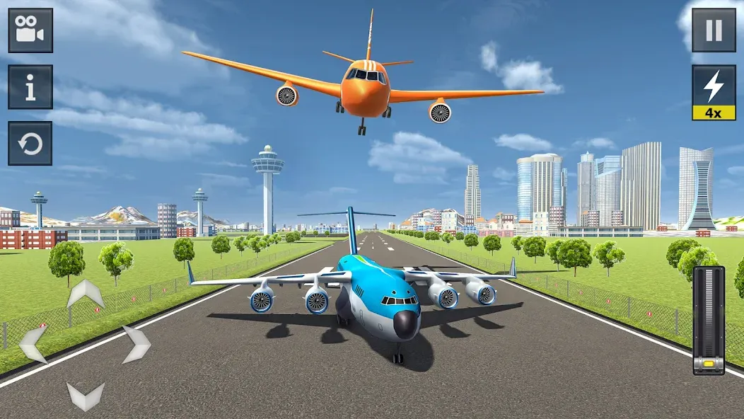 Взлом Flight Simulator — Plane Games (Флайт Симулятор)  [МОД Mega Pack] — полная версия apk на Андроид screen 2