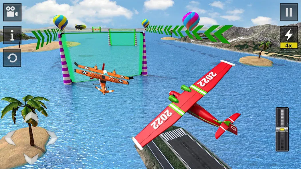 Взлом Flight Simulator — Plane Games (Флайт Симулятор)  [МОД Mega Pack] — полная версия apk на Андроид screen 3