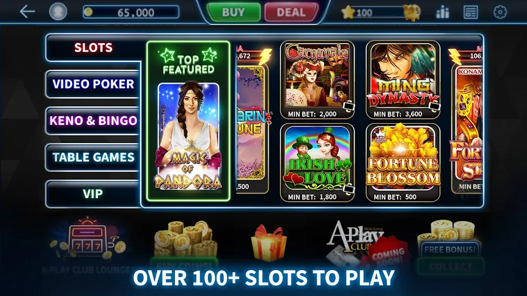 Взлом A-Play Online — Casino Games  [МОД Бесконечные монеты] — последняя версия apk на Андроид screen 2