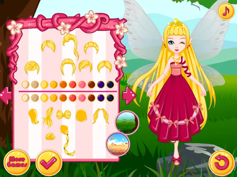 Скачать взломанную Fairy Dress Up — Girls Games  [МОД Бесконечные монеты] — полная версия apk на Андроид screen 1