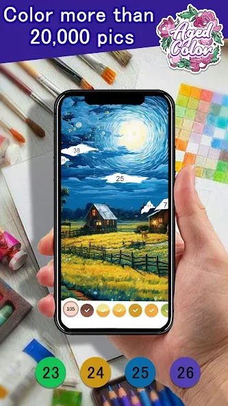 Взломанная Aged Color (Эйджед Колор)  [МОД Много монет] — полная версия apk на Андроид screen 1