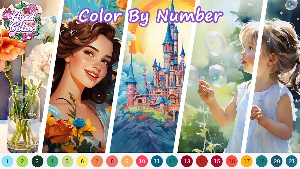 Взломанная Aged Color (Эйджед Колор)  [МОД Много монет] — полная версия apk на Андроид screen 2