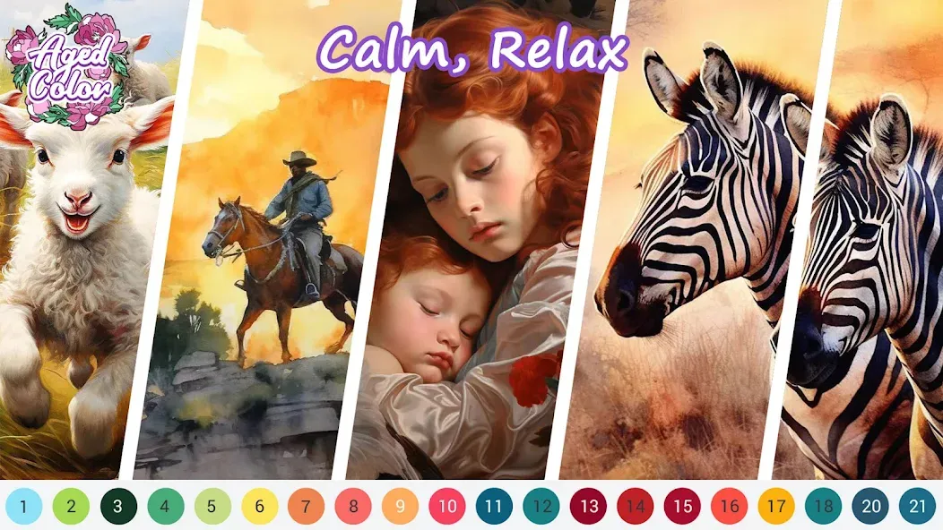 Взломанная Aged Color (Эйджед Колор)  [МОД Много монет] — полная версия apk на Андроид screen 3