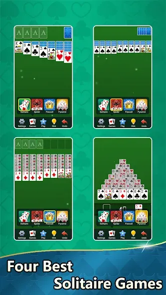 Скачать взломанную Aged Solitaire Collection  [МОД Бесконечные деньги] — полная версия apk на Андроид screen 1