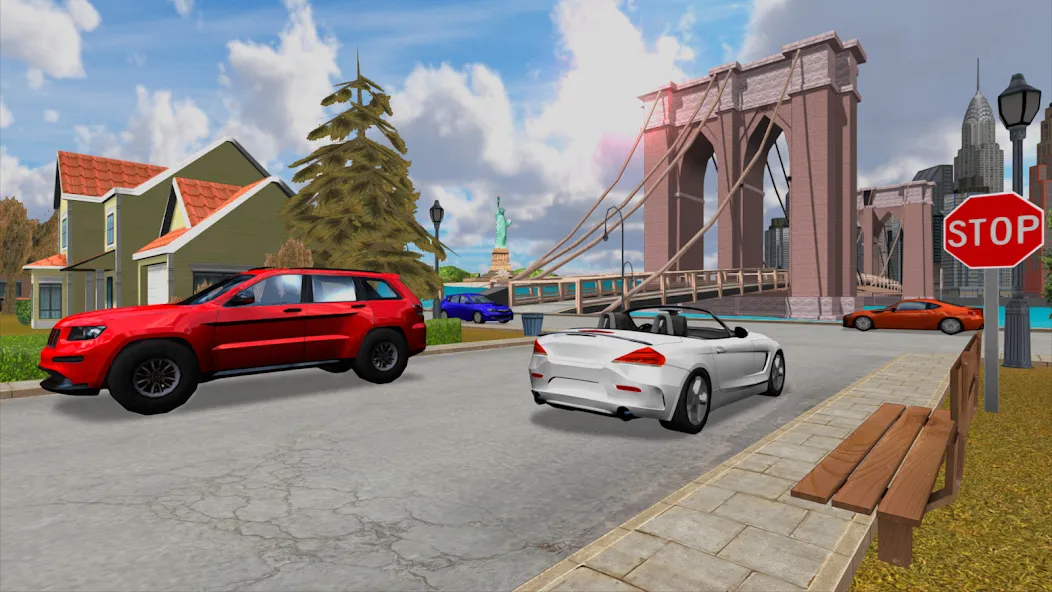 Скачать взлом Car Driving Simulator: NY (Симулятор вождения автомобиля)  [МОД Меню] — последняя версия apk на Андроид screen 5