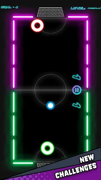 Взломанная Air Hockey Glow HD Ultimate 2D (Эйр)  [МОД Много денег] — полная версия apk на Андроид screen 1