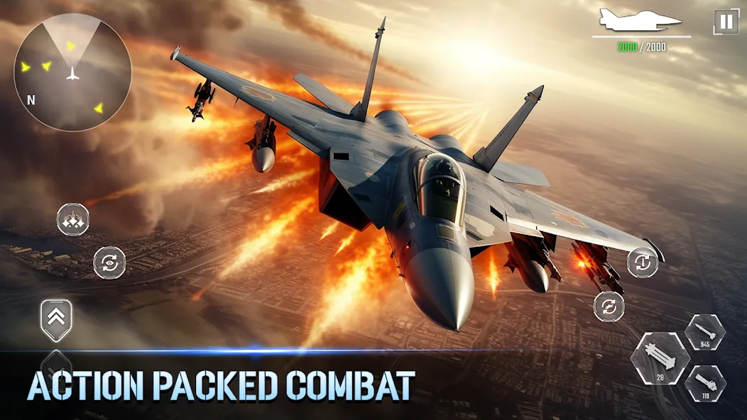 Взломанная Aircraft Strike: Jet Fighter  [МОД Бесконечные деньги] — последняя версия apk на Андроид screen 1