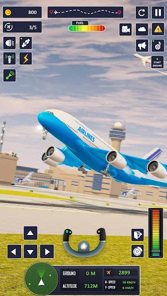 Скачать взломанную Airplane Game Flight Simulator  [МОД Много денег] — последняя версия apk на Андроид screen 1