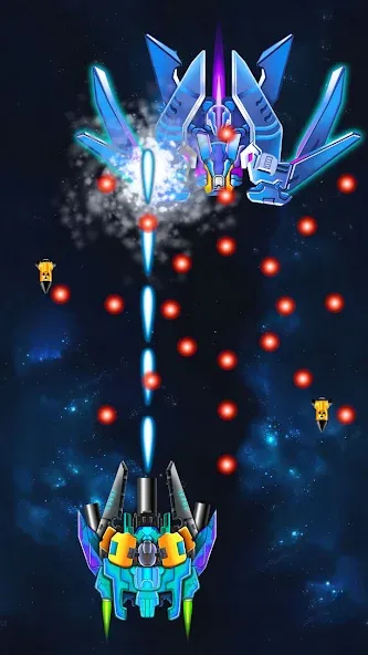 Скачать взломанную Galaxy Attack: Shooting Game (Гэлэкси Аттак)  [МОД Меню] — стабильная версия apk на Андроид screen 5