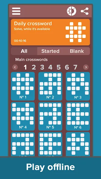 Скачать взлом Crossword: Grand collection  [МОД Menu] — полная версия apk на Андроид screen 3