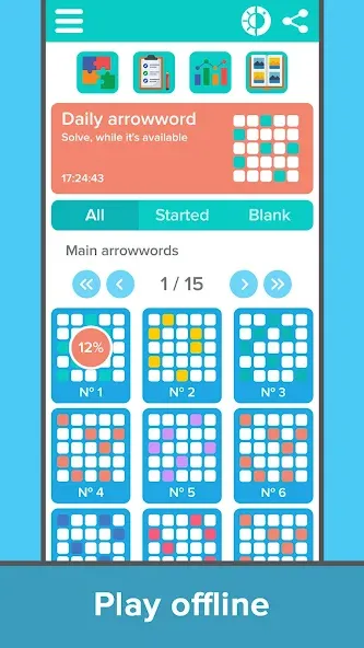 Взлом Crossword: Arrowword puzzles  [МОД Все открыто] — полная версия apk на Андроид screen 3