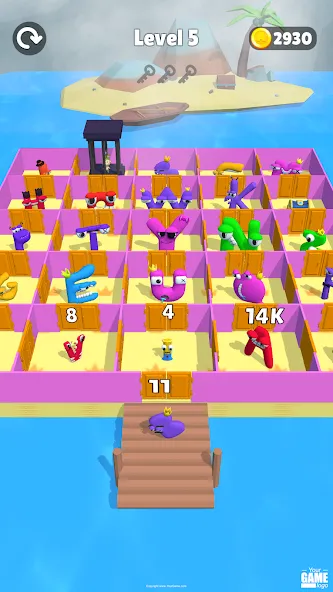 Взломанная Alphabet Battle: Room Maze (Алфавит батл)  [МОД Много денег] — полная версия apk на Андроид screen 4