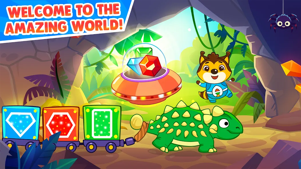 Взломанная Dinosaur games for toddlers  [МОД Много монет] — последняя версия apk на Андроид screen 1