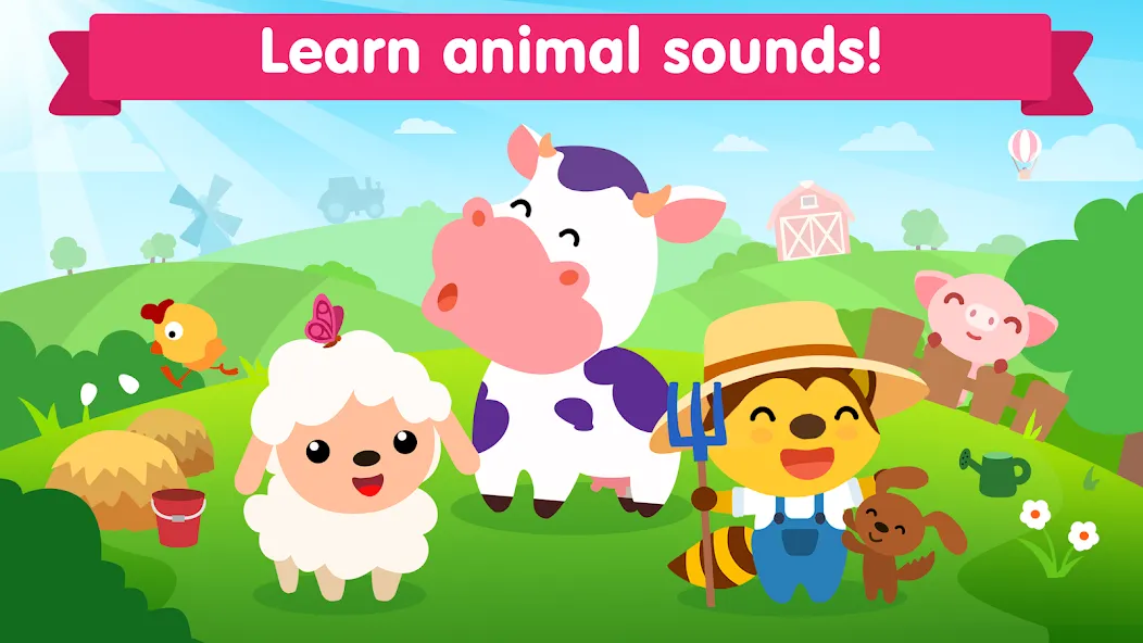 Взломанная Animal sounds games for babies  [МОД Все открыто] — стабильная версия apk на Андроид screen 1