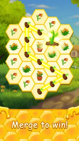 Скачать взломанную Honey Bottles — merge puzzle (Хани Ботлс)  [МОД Много денег] — последняя версия apk на Андроид screen 2