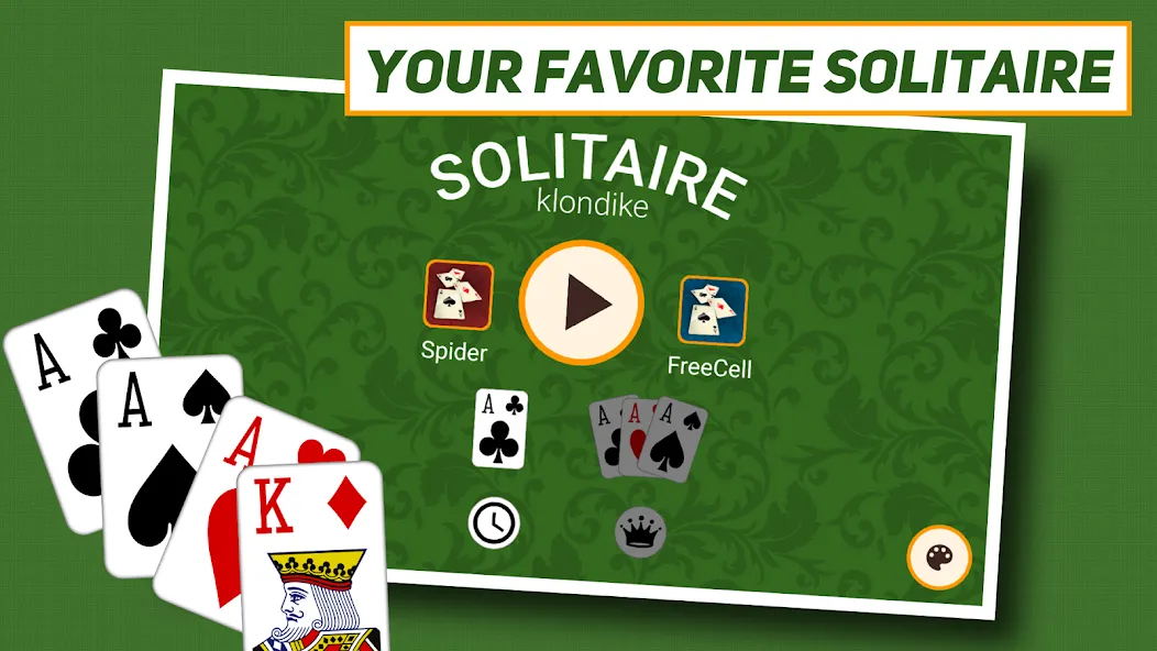 Взломанная Klondike Solitaire: Classic  [МОД Бесконечные деньги] — стабильная версия apk на Андроид screen 1