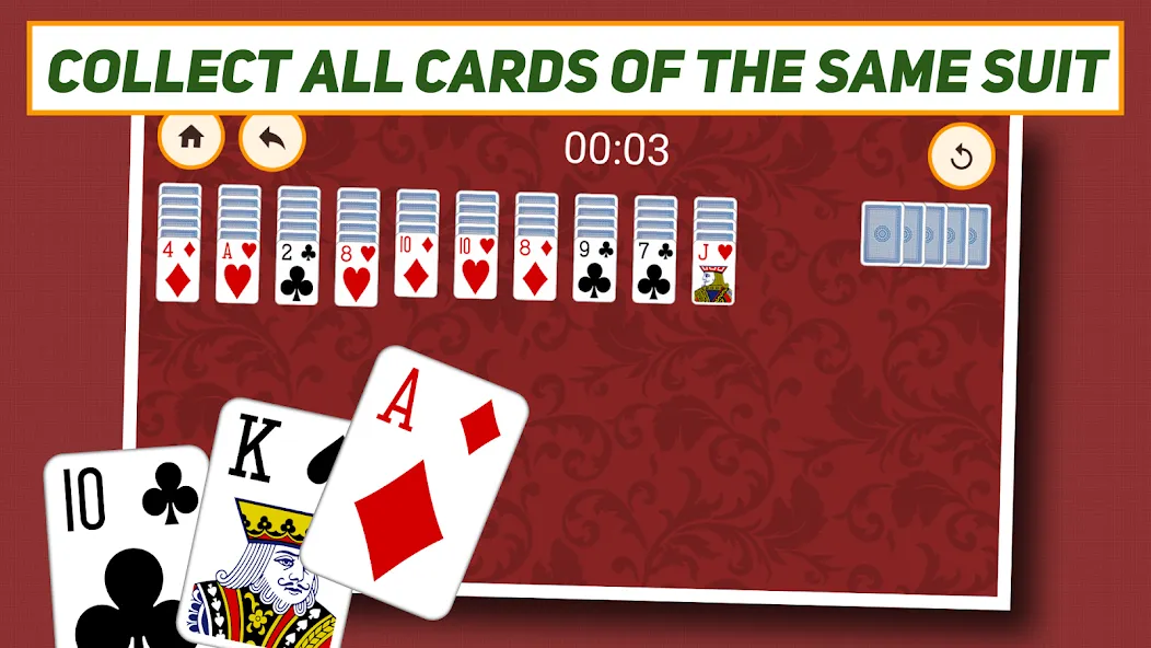 Взломанная Spider Solitaire: Classic  [МОД Все открыто] — последняя версия apk на Андроид screen 3