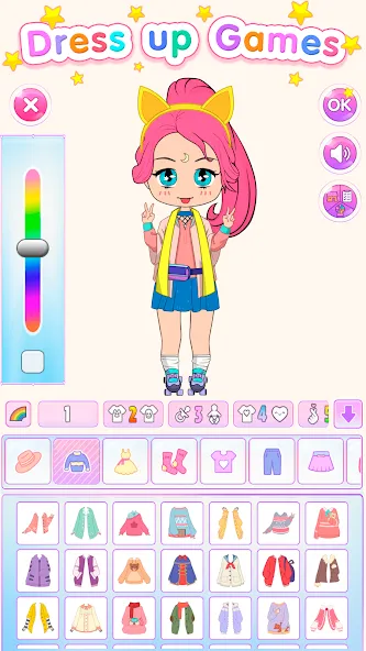 Скачать взлом Chibi Doll Dress Up Games  [МОД Бесконечные монеты] — последняя версия apk на Андроид screen 1