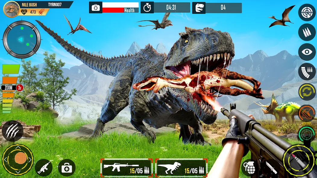 Скачать взлом Real Dino Hunting Gun Games (Риал Дино Хантинг Ган Геймс)  [МОД Меню] — последняя версия apk на Андроид screen 2