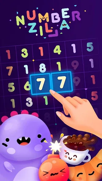 Взломанная Numberzilla: Number Match Game (Намберзилла)  [МОД Меню] — стабильная версия apk на Андроид screen 1