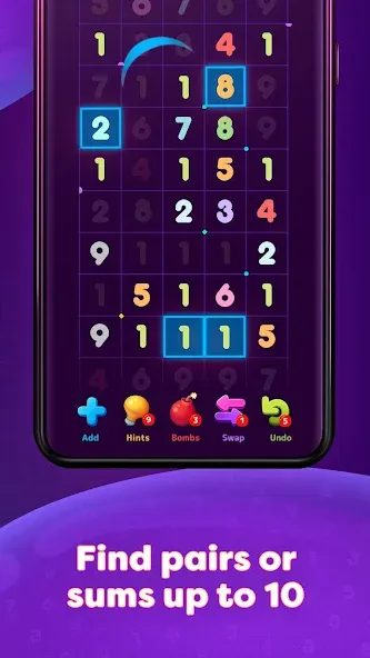 Взломанная Numberzilla: Number Match Game (Намберзилла)  [МОД Меню] — стабильная версия apk на Андроид screen 3