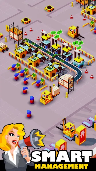 Взлом Idle Smartphone Tycoon Factory (Смартфон Фабрика Айдл Тайкун)  [МОД Mega Pack] — стабильная версия apk на Андроид screen 1