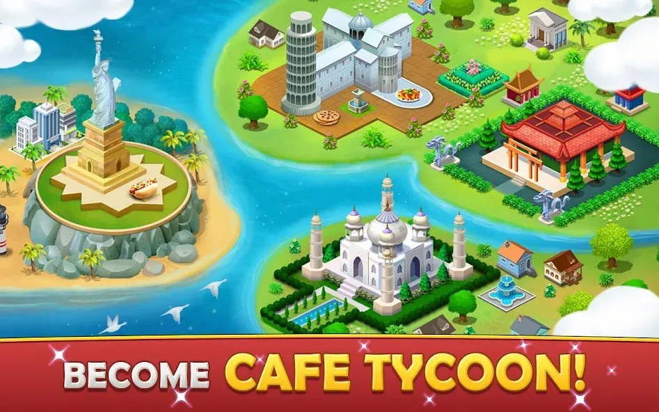 Взлом Cafe Tycoon – Cooking & Fun  [МОД Mega Pack] — полная версия apk на Андроид screen 5