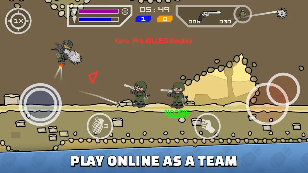 Взломанная Mini Militia — War.io (Мини Милития)  [МОД Много денег] — полная версия apk на Андроид screen 1