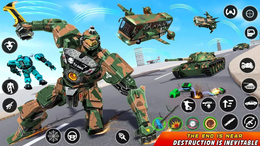 Взлом Army Bus Robot Car Game 3d  [МОД Unlimited Money] — стабильная версия apk на Андроид screen 1