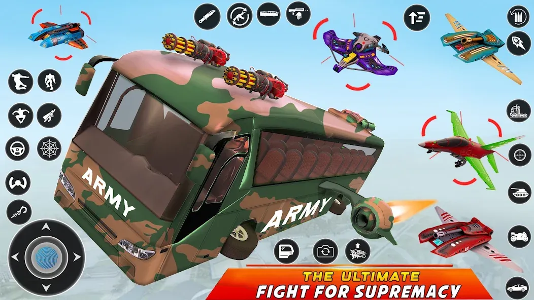 Взлом Army Bus Robot Car Game 3d  [МОД Unlimited Money] — стабильная версия apk на Андроид screen 5