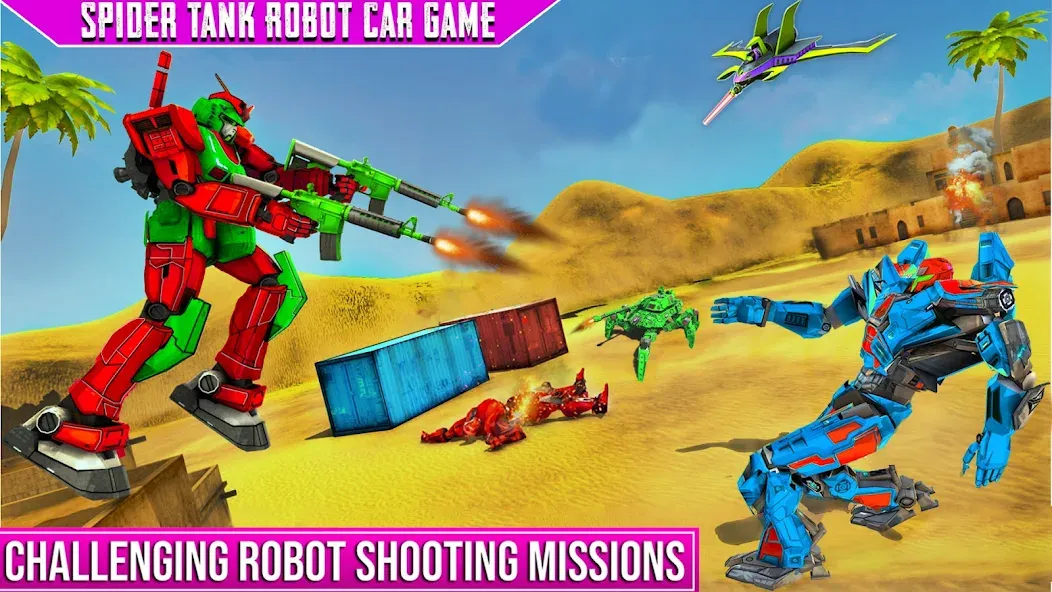 Скачать взлом Spider Mech Wars — Robot Game  [МОД Mega Pack] — последняя версия apk на Андроид screen 4