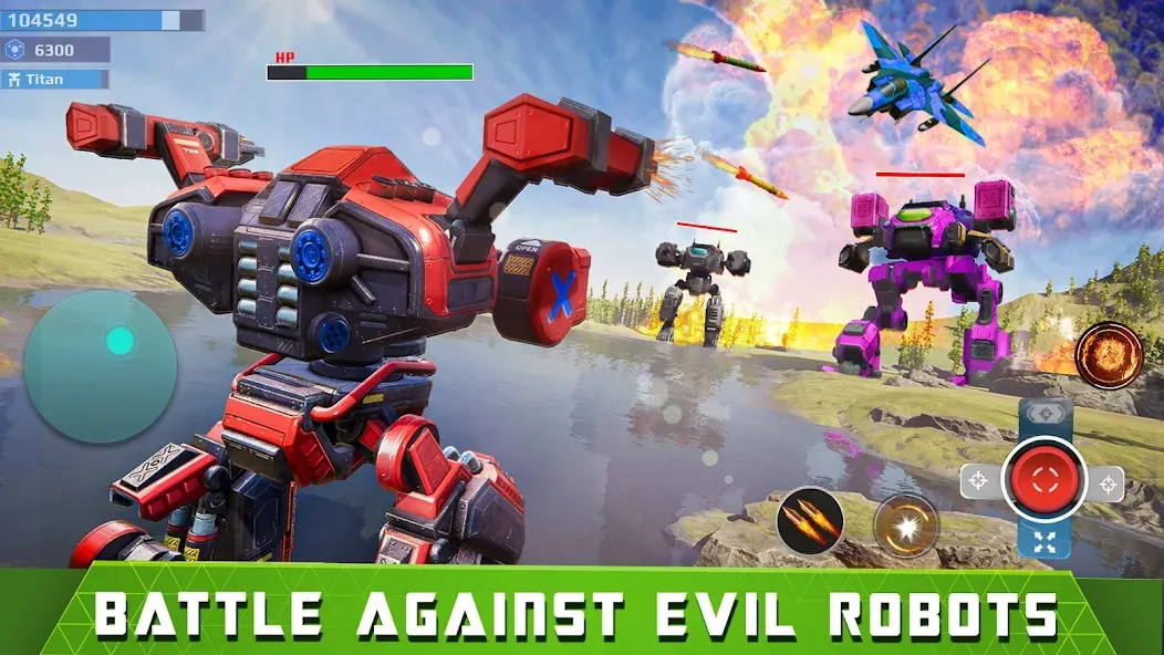 Скачать взлом Mech Robot Wars — Multi Robot  [МОД Mega Pack] — стабильная версия apk на Андроид screen 1