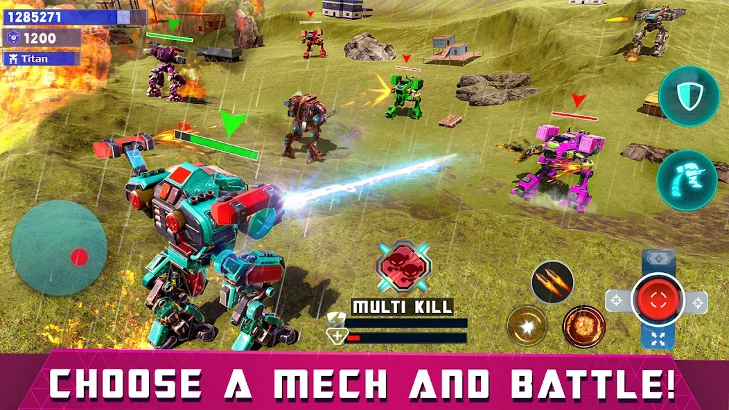 Скачать взлом Mech Robot Wars — Multi Robot  [МОД Mega Pack] — стабильная версия apk на Андроид screen 2