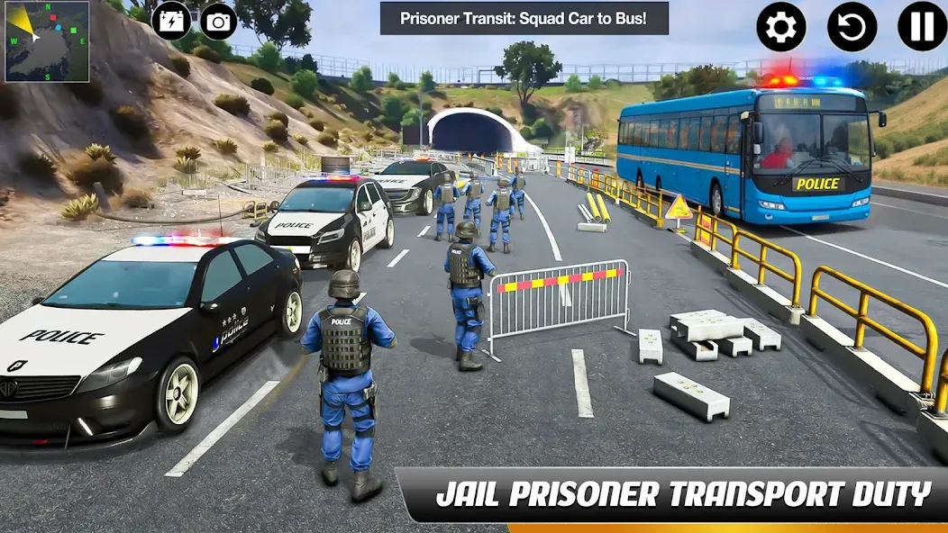 Взломанная Police Bus Simulator Bus Games  [МОД Все открыто] — стабильная версия apk на Андроид screen 2