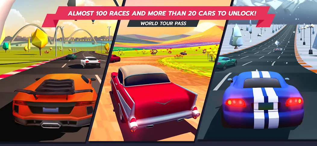 Скачать взломанную Horizon Chase – Arcade Racing (Хорайзон Чейс)  [МОД Unlimited Money] — последняя версия apk на Андроид screen 2